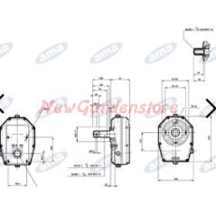 Gearbox pump group 2 type ratio 1:3 male AMA 04639