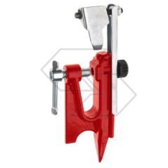 Chainsaw bar clamp with chain stop