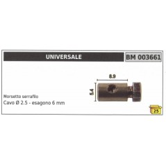 Gewindeklemme UNIVERSAL für Kabel Ø  2,5 mm Sechskant 6 mm Code 003661