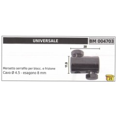 Drahtseilklemme UNIVERSAL für Brems- und Kupplungsseil Ø  4,5 mm Sechskant 8 mm