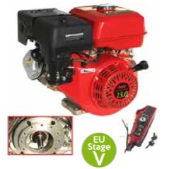 LAUNTOP FULLY FUEL ENGINE WITH CONICAL SHAFT SHAFT 23 mm 420 cc electric start | Newgardenstore.eu