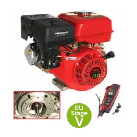 LAUNTOP FULLY FUEL ENGINE WITH CONICAL SHAFT SHAFT 23 mm 420 cc electric start
