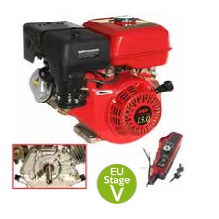 MOTOR LAUNTOP COMPLETO COMBUSTIBLE arranque eléctrico 420 cc 16 cv eje cilíndrico horizontal | Newgardenstore.eu