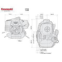 Complete 2-stroke brushcutter TJ35 E KAWASAKI 35cc replacement engine | Newgardenstore.eu