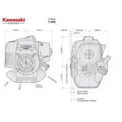 Kompletter 2-Takt Motorsensenmotor TJ45E KAWASAKI 45cc REPLACEMENT | Newgardenstore.eu