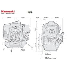 Moteur complet de débroussailleuse 2 temps TJ45E KAWASAKI 45cc REPLACEMENT | Newgardenstore.eu