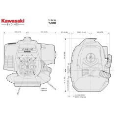 Kompletter 2-Takt-Freischneider-Motor TJ53E KAWASAKI 53,2cc REPLACEMENT | Newgardenstore.eu