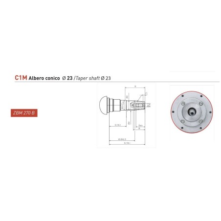 Moteur à essence complet ZANETTI ZBM270BC1M 272 cc arbre conique Ø  23 NEW COMPACT