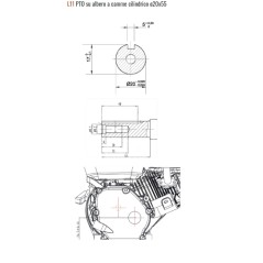 Moteur à essence complet ZBMK210L11 ZANETTI arbre à cardan horizontal sur arbre à cames