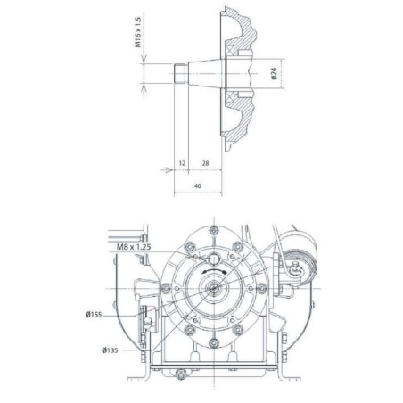 Motor diesel completo S510DE-T ZANETTI cónico depósito delantero arranque eléctrico