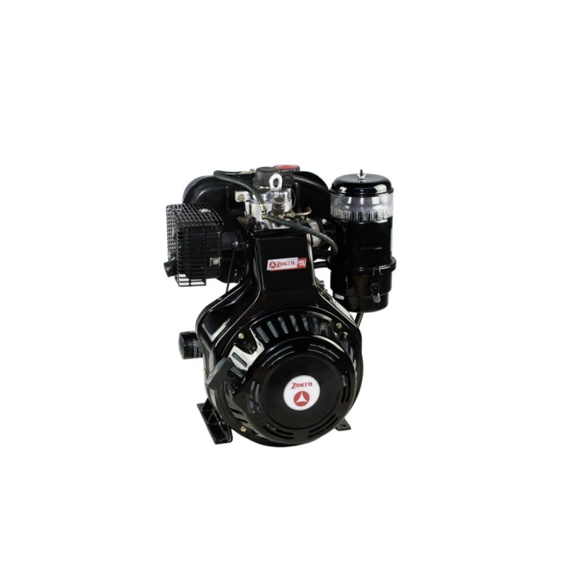 Kompletter Dieselmotor ZANETTI S450F4-EX 454 ccm mit konischer Welle 30, Elektrostart