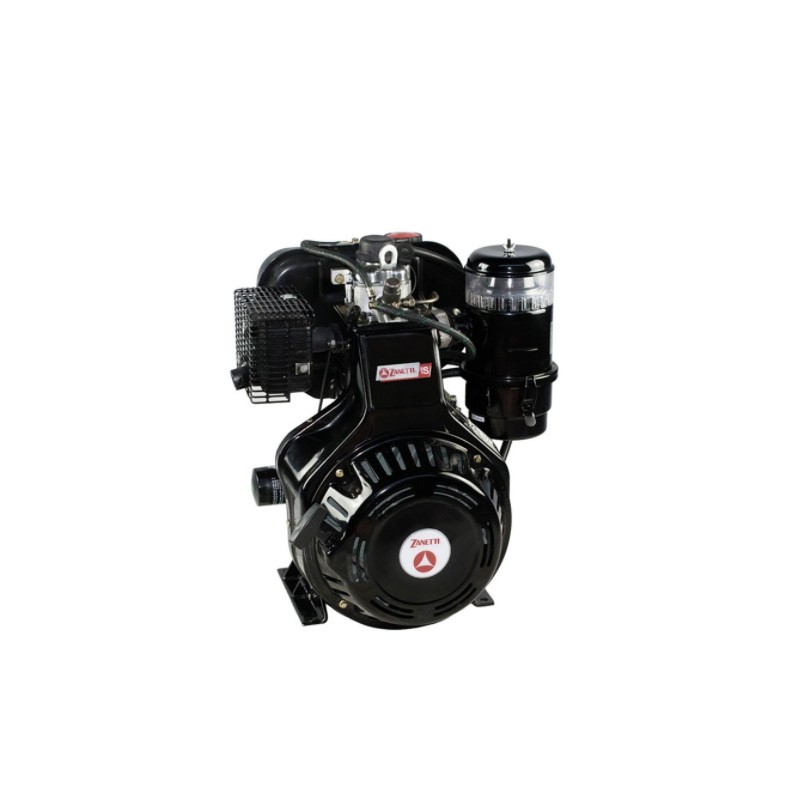 Moteur diesel complet ZANETTI S450F4-EX 454 cc arbre conique 30 démarrage électrique.