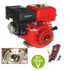 MOTOR COMPLETO LAUNTOP PETROL EJE CÓNICO 23 mm HORIZONTAL 270 cc 9 CV | Newgardenstore.eu