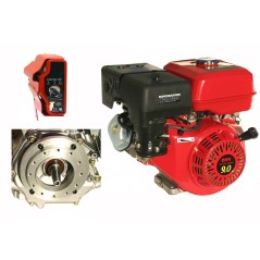 MOTOR COMPLETO LAUNTOP PETROL EJE CÓNICO 23 mm HORIZONTAL 270 cc 9 CV | Newgardenstore.eu