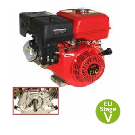 MOTOR COMPLETO LAUNTOP PETROL EJE CILINDRICO HORIZONTAL 25,4 X 80 420 cc | Newgardenstore.eu