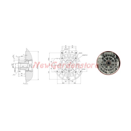 Motor completo para motor ZANETTI DIESEL ZDM92/2C7E con arranque eléctrico