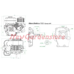 Complete ZANETTI DIESEL ZDX210L2 motor cultivator engine cylindrical manual start | Newgardenstore.eu