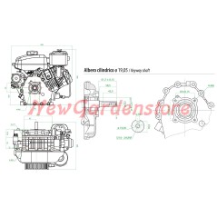 Moteur complet ZANETTI DIESEL ZDX230L2 cylindrique à démarrage manuel | Newgardenstore.eu