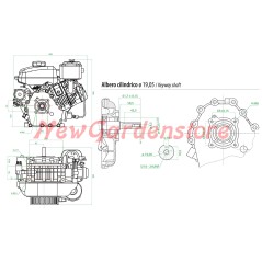 Motor completo ZANETTI DIESEL ZDX230L2 cilíndrico arranque manual | Newgardenstore.eu