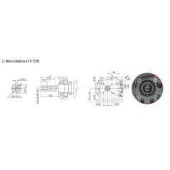 ZANETTI ZEN150L2 Benzinmotor-angetriebene Rotationsfräse Motor-Pumpen-Motor ZANETTI ZEN150L2 Welle d. 19.05