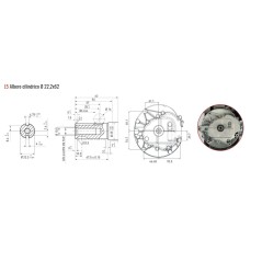 Motor cortacésped completo ZANETTI ZBMV140L5 141cc 2,4kW eje 22x60