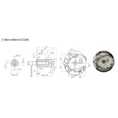 Motore completo ZANETTI ZBMV160L5 159 cc albero 22x60 motozappa autoavvolgente