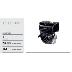 LOMBARDINI Dieselmotor 15LD350 4-Takt-Motorgrubber TWIST9DS 02010623 | Newgardenstore.eu