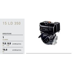 LOMBARDINI moteur diesel 15LD350 4 temps cultivateur TWIST9DS 02010623 | Newgardenstore.eu