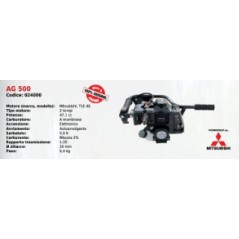 Benzin-Schleifmaschine KAAZ AG 500 MITSUBISHI TLE 48 2-Takt-Motor 47,1 ccm | Newgardenstore.eu