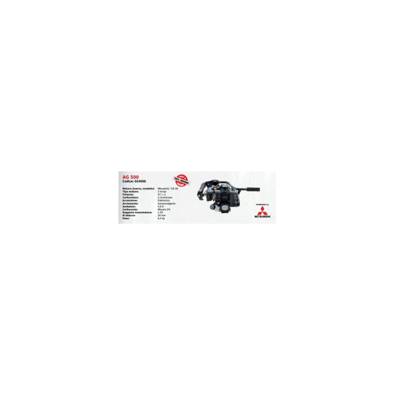 Benzin-Schleifmaschine KAAZ AG 500 MITSUBISHI TLE 48 2-Takt-Motor 47,1 ccm