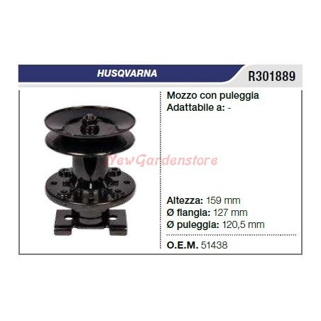 Mozzo portalama con puleggia HUSQVARNA tagliaerba rasaerba tosaerba R301889 | Newgardenstore.eu