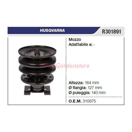 Blade holder hub HUSQVARNA lawnmower mower R301891 | Newgardenstore.eu