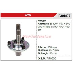 MTD blade hub lawnmower mower 320 357 506 836 R301877 | Newgardenstore.eu