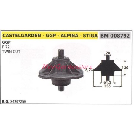 Cubo de cuchilla para tractor de césped F 72 TWIN CUT GGP 008792 - 84207250 | Newgardenstore.eu