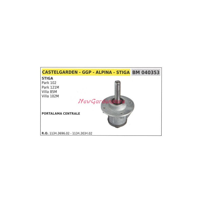 Cubo de cuchilla para PARK 102 121M STIGA 040353 tractor cortacésped con conductor