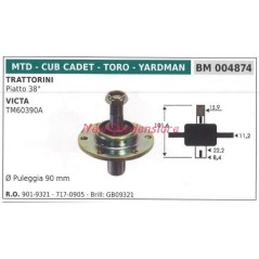 Cubo de la cuchilla del tractor cortacésped plano de 38 pulgadas MTD 004874