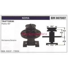 NOMA 007007 45-Zoll-Aufsitzmäher Messernabe Flachmäher