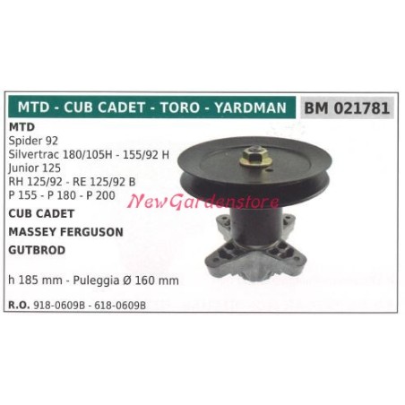 Blade hub for lawn tractor lawn mower spider 92 MTD 021781 | Newgardenstore.eu