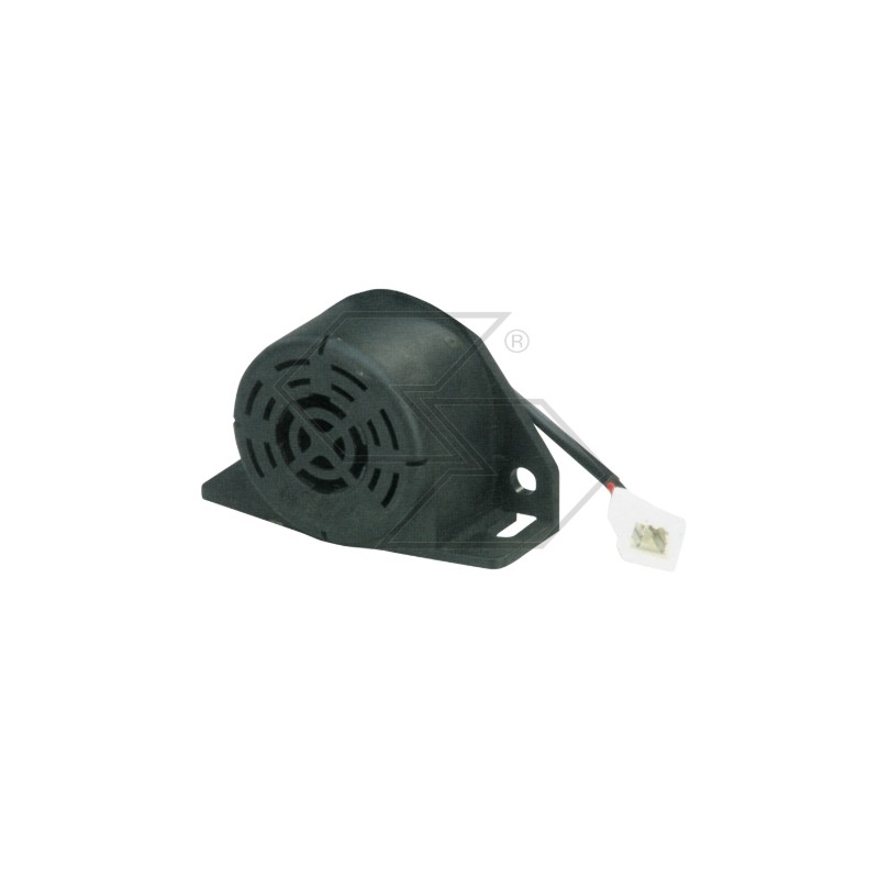 Reverse buzzer for brush tractor