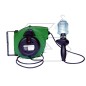 Automatic cable reel with locking device with 15m cable and lamp holder