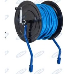 Enrouleur de tuyau pour brouette de 130Lt avec 50mt de tuyau de pulvérisation 8x13mm 79192 | Newgardenstore.eu