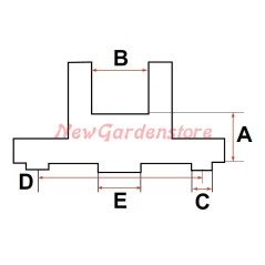 Mozzo supporto PORTALAMA tagliaerba DAYE 170162 DYM1576-80