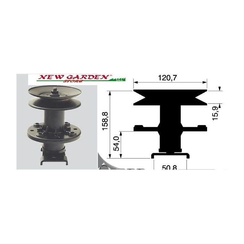 support de moyeu de lame support de lame tracteur de pelouse 22-205 BOLENS 1742625