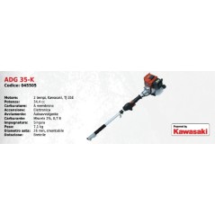 Multitool ATTILA ADG 35 K single handle with KAWASAKI 34.4 cc engine | Newgardenstore.eu