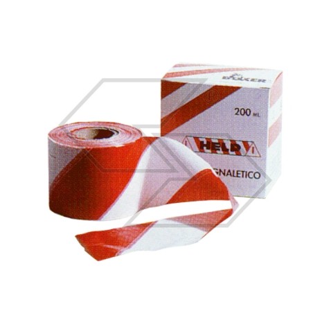 Warning tape white-red 200Mx50mm NEWGARDENSTORE | Newgardenstore.eu
