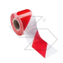 Nastro segnaletico adesivo bianco-rosso NEWGARDENSTORE 11.5m x 100mm