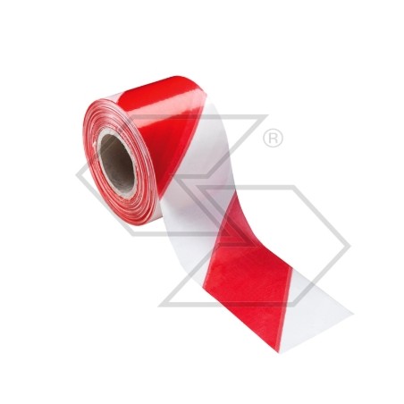 NEWGARDENSTORE adhesive marker tape white-red 11.5m x 100mm | Newgardenstore.eu