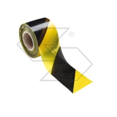 Adhesive warning tape yellow-black NEWGARDENSTORE 11.5m x 50mm | Newgardenstore.eu