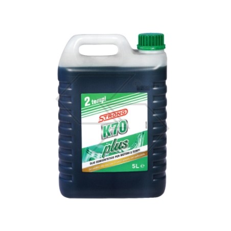 Strong K70 Plus semi-synthetic blend oil for 2-stroke chainsaw engine 5 litres | Newgardenstore.eu