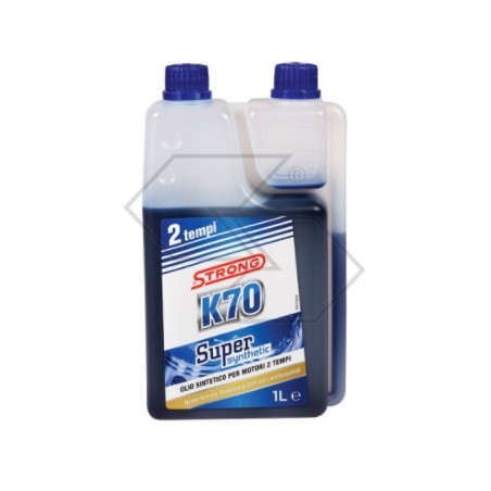 Strong K70 SUPER SYNTHETIC aceite de mezcla para motosierra motor de 2 tiempos 1 LITRO dosificador | Newgardenstore.eu